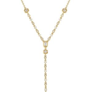 NEW NEW Gold Necklace with Crystal Accents 
Gold Plated